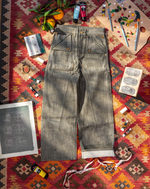 Green selvedge denim double knee's