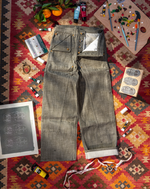 Green selvedge denim double knee's