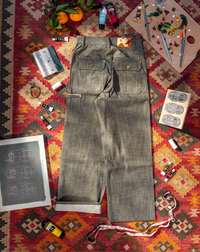 Green selvedge denim double knee's
