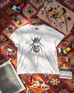 Single stitch slub pocket tee - White