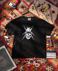 Single stitch slub pocket tee - Black