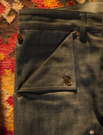 Green selvedge denim double knee's
