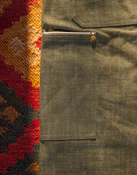 Green selvedge denim double knee's