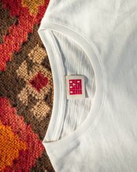 Single stitch slub pocket tee - White