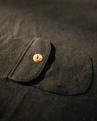Black slub cotton tee - Shark