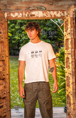 Single stitch slub pocket tee - White